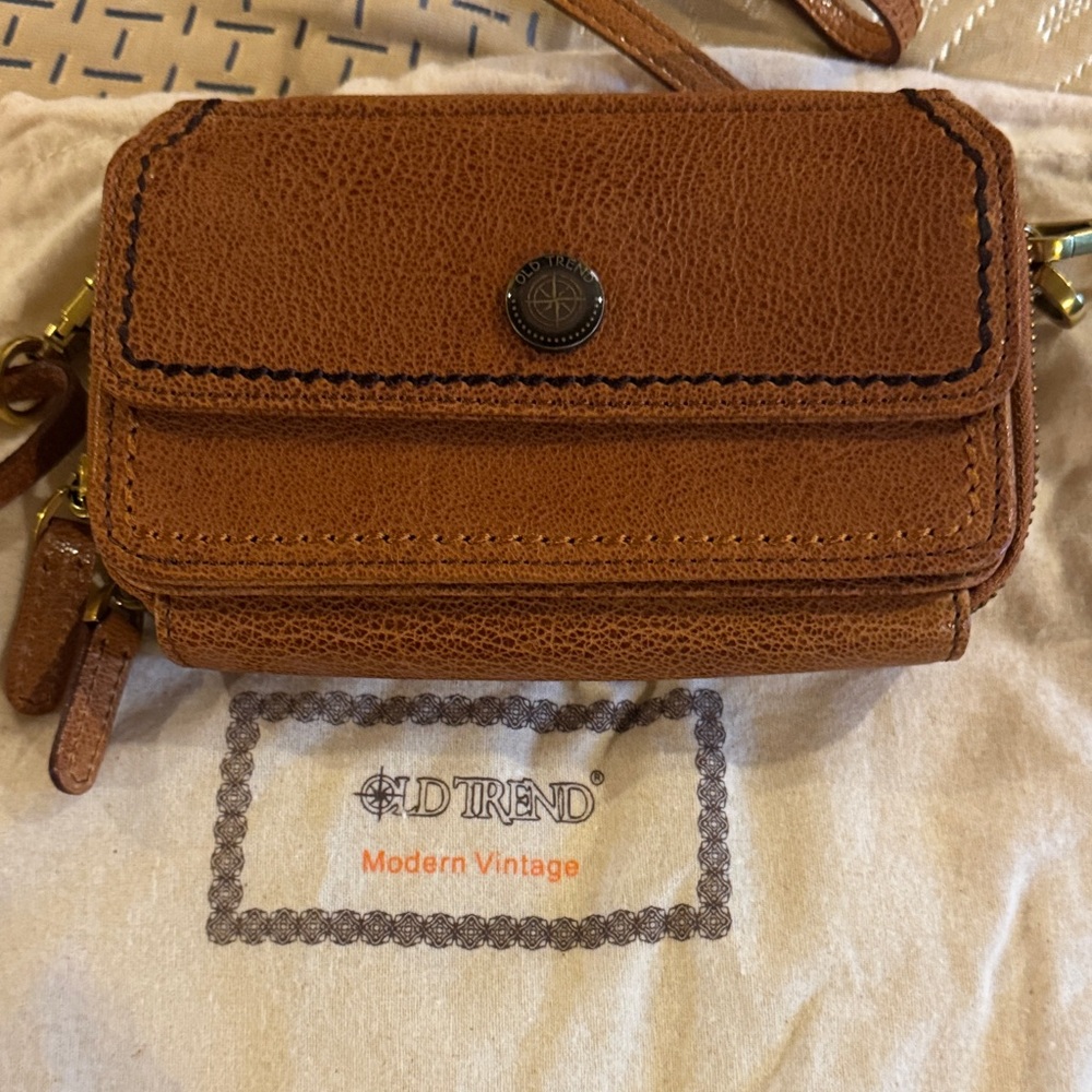 D Trend Modern Vintage Tan Leather Wallet